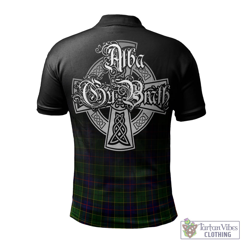 Tartan Vibes Clothing Forsyth Modern Tartan Polo Shirt Featuring Alba Gu Brath Family Crest Celtic Inspired