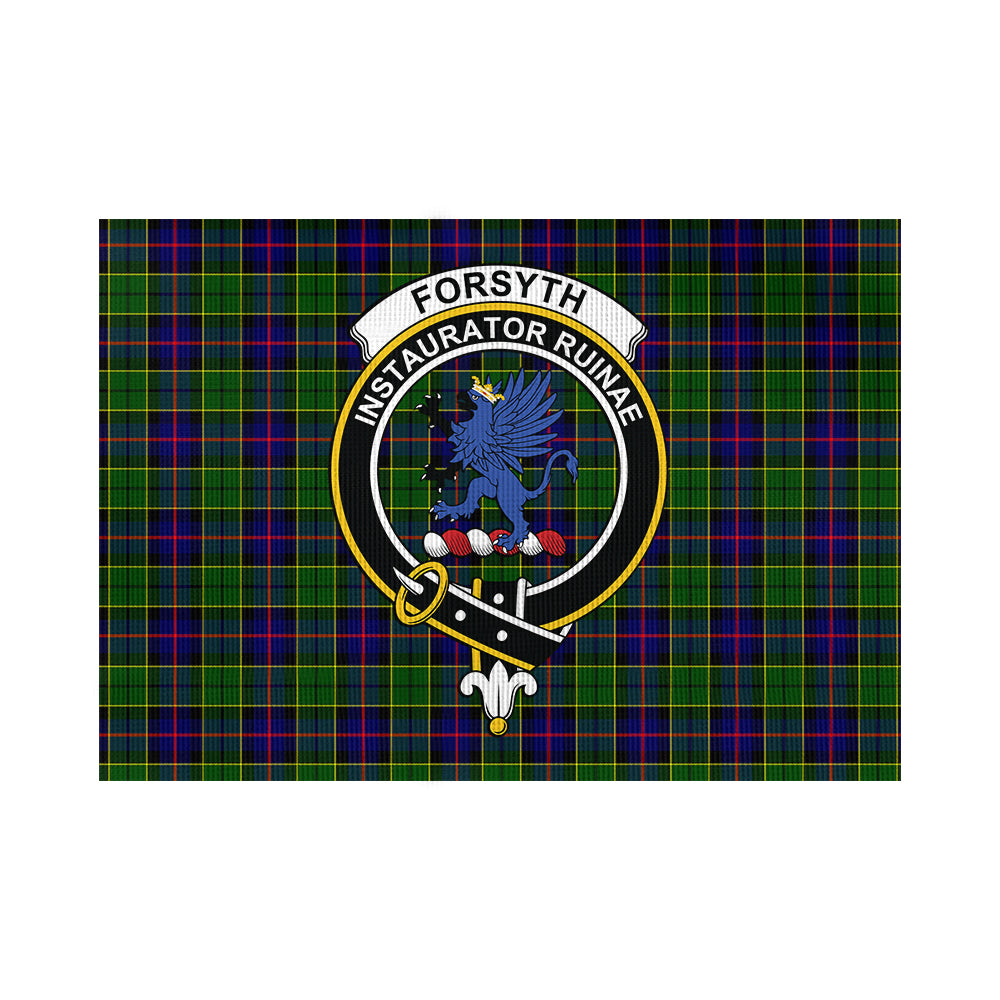 Forsyth Modern Tartan Flag with Family Crest - Tartan Vibes Clothing