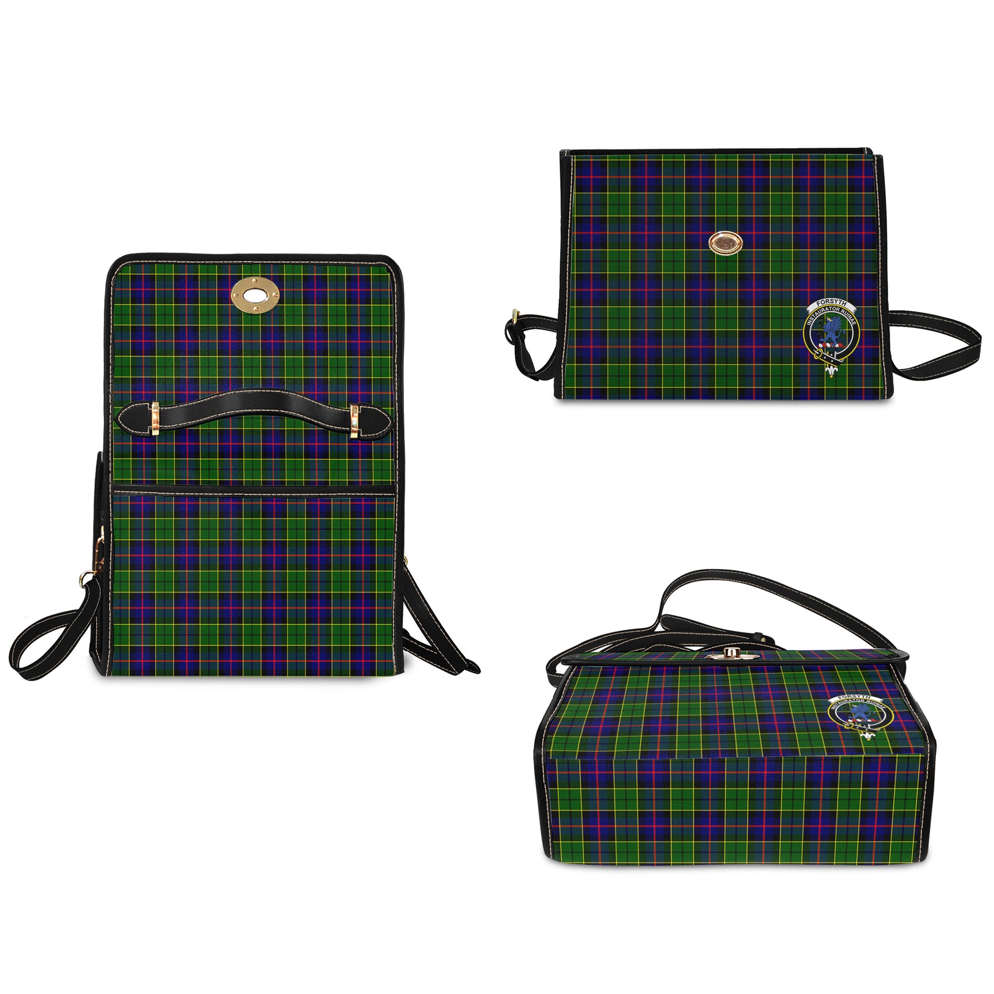 forsyth-modern-tartan-leather-strap-waterproof-canvas-bag-with-family-crest