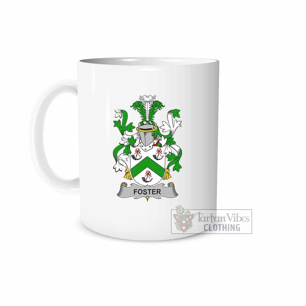 Foster Irish Clan Coat of Arms Ceramic Mug White - 2D-tartanvibesclothing