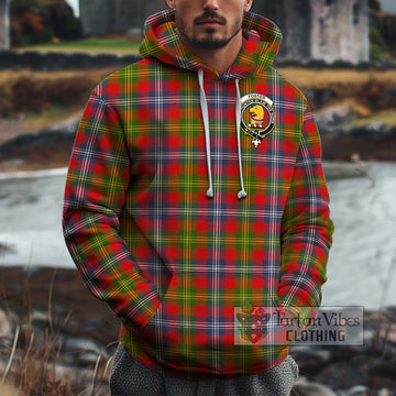 Foster Modern Tartan Cotton Hoodie with Family Crest