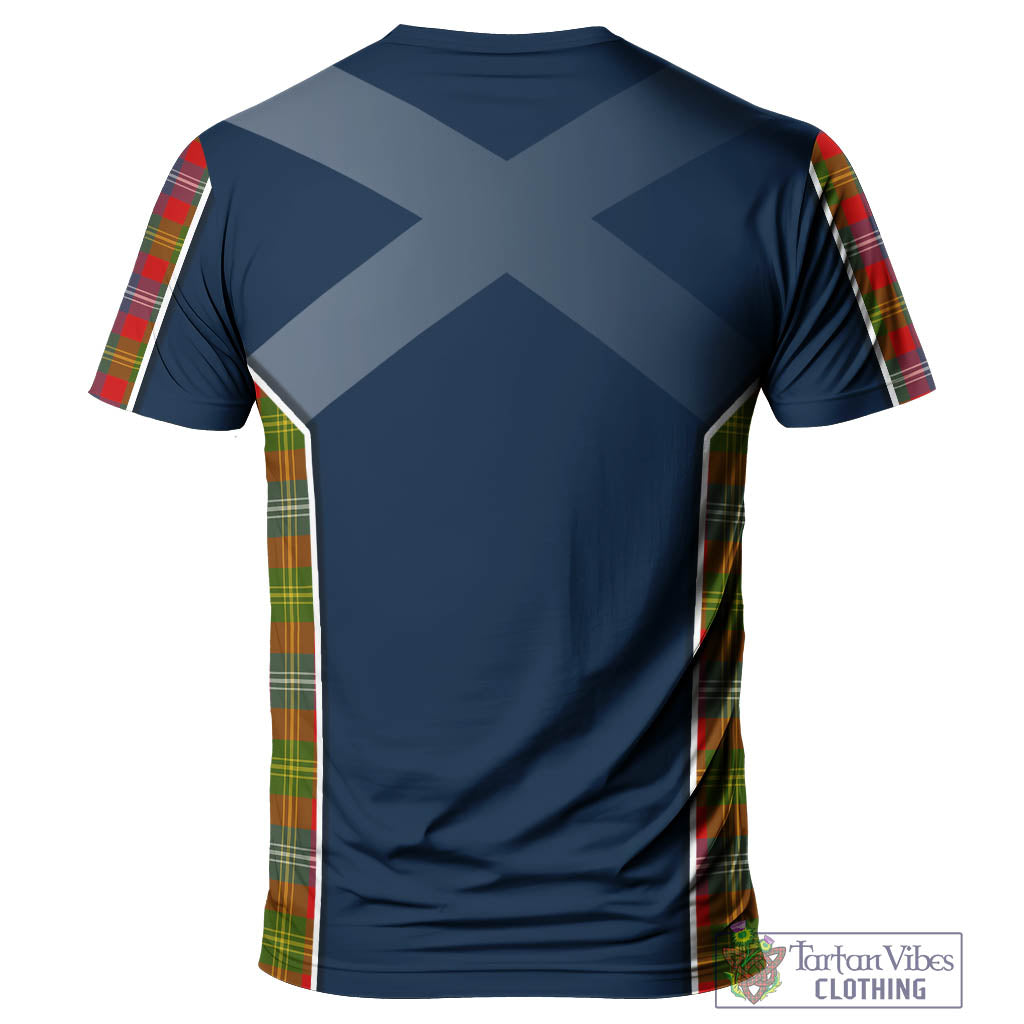 Tartan Vibes Clothing Foster Modern Tartan T-Shirt with Family Crest and Scottish Thistle Vibes Sport Style