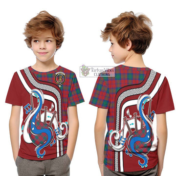 Fotheringham (Fotheringhame) Tartan Kid T-Shirt with Epic Bagpipe Style