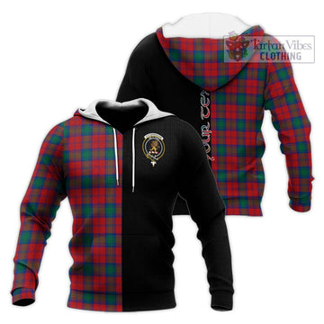 Fotheringham (Fotheringhame) Tartan Knitted Hoodie with Family Crest and Half Of Me Style