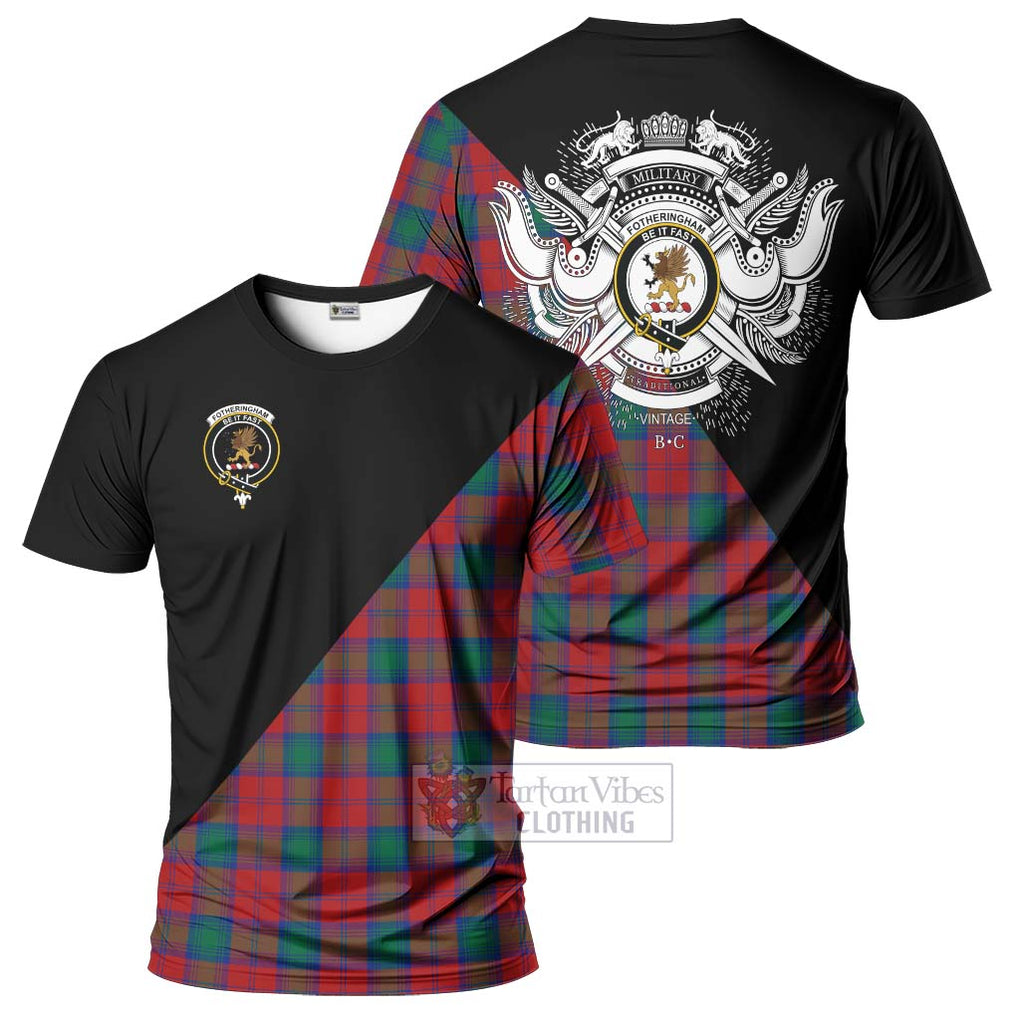 Fotheringham (Fotheringhame) Tartan T-Shirt with Family Crest and Military Logo Style Kid's Shirt - Tartanvibesclothing Shop