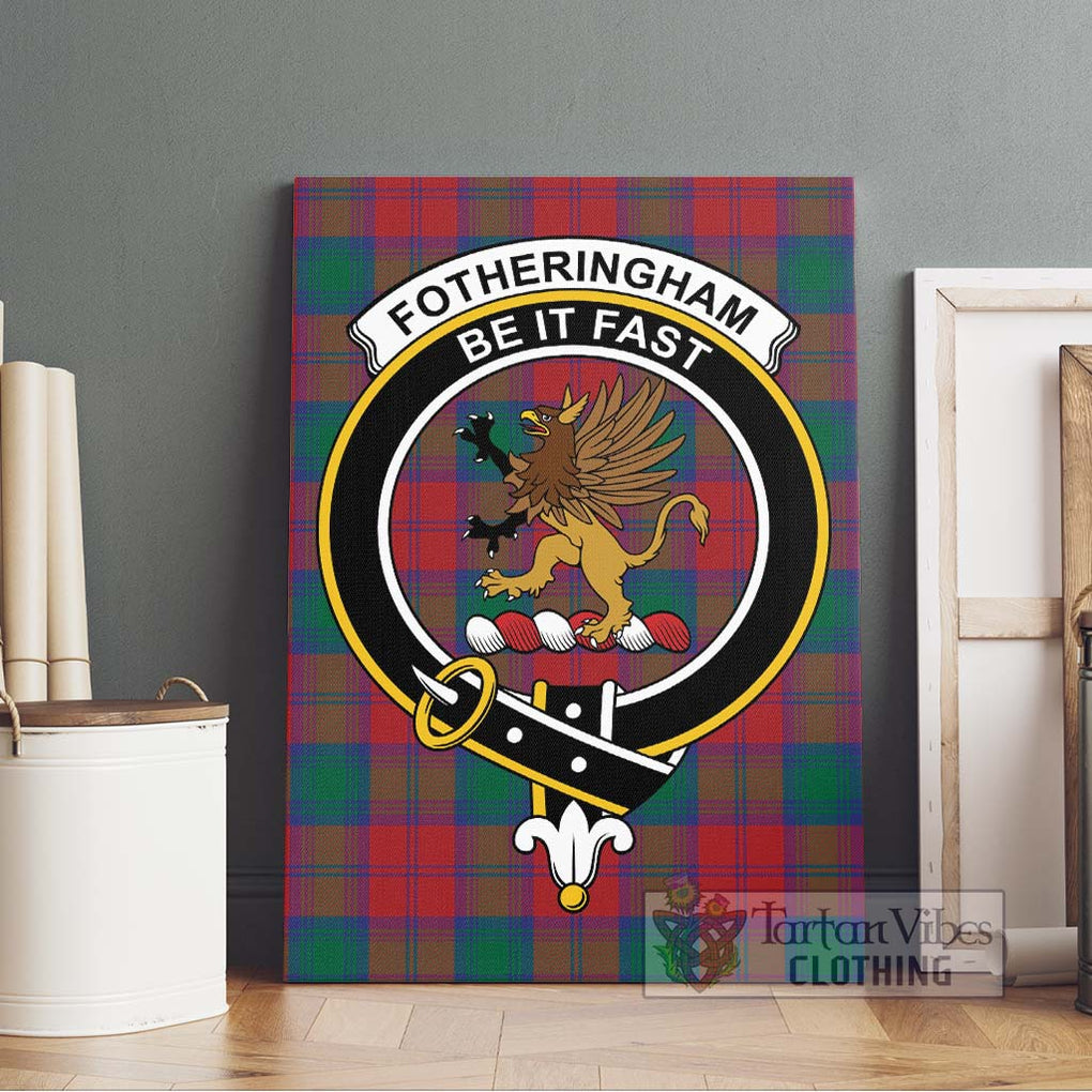 Fotheringham (Fotheringhame) Tartan Canvas Print Wall Art with Family Crest Without Frame - Tartan Vibes Clothing