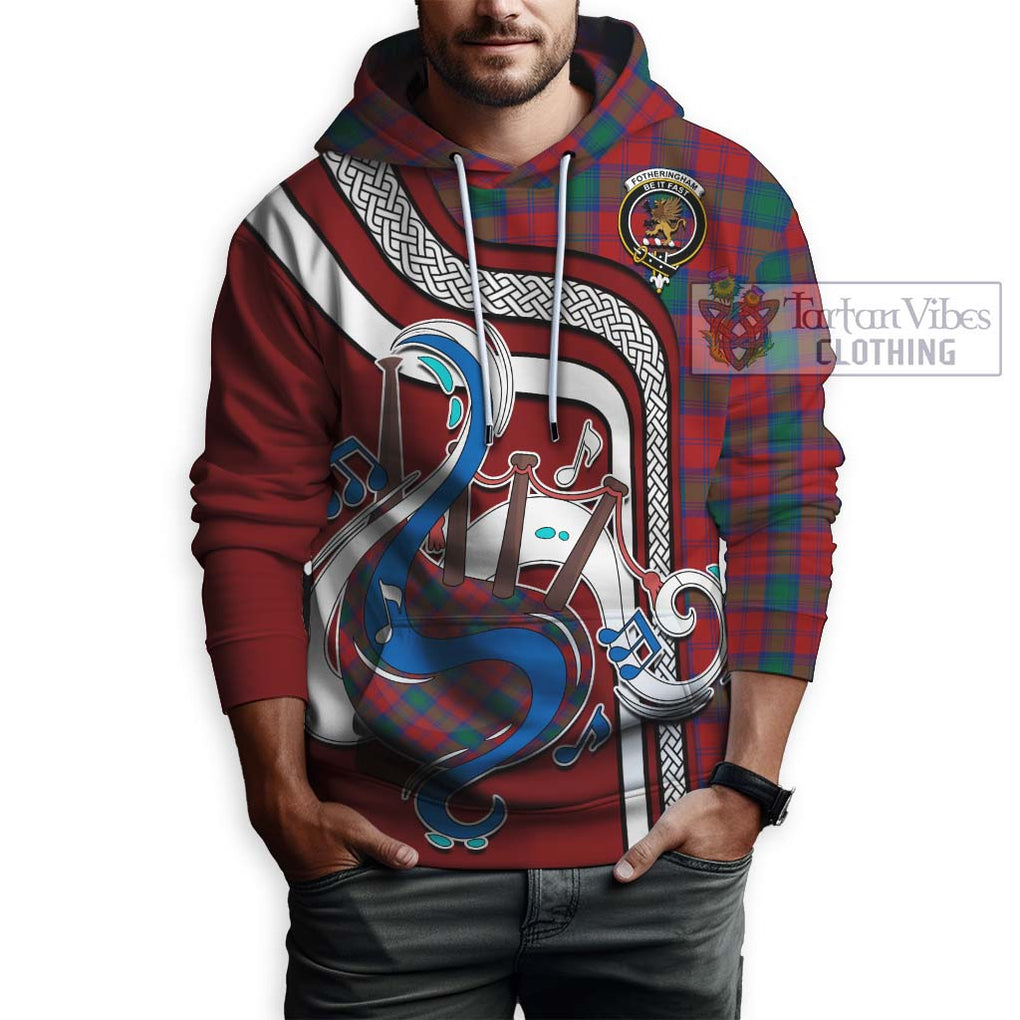 Fotheringham (Fotheringhame) Tartan Hoodie with Epic Bagpipe Style Zip Hoodie - Tartanvibesclothing Shop