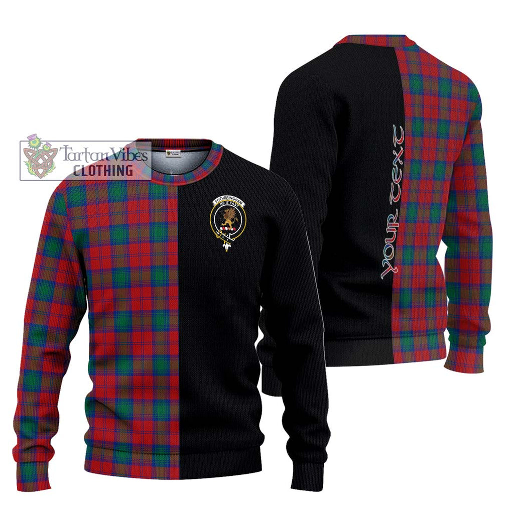 Fotheringham (Fotheringhame) Tartan Knitted Sweater with Family Crest and Half Of Me Style Unisex - Tartanvibesclothing Shop