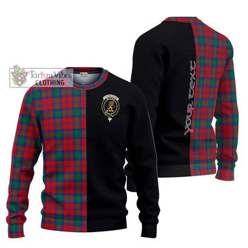 Fotheringham (Fotheringhame) Tartan Ugly Sweater with Family Crest and Half Of Me Style