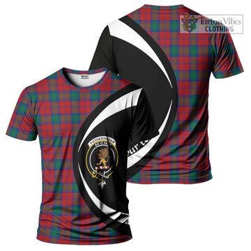 Fotheringham (Fotheringhame) Tartan T-Shirt with Family Crest Circle Style