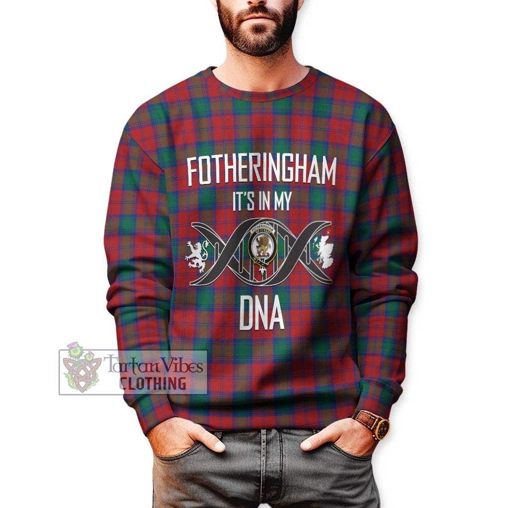 Fotheringham (Fotheringhame) Tartan Sweatshirt with Family Crest DNA In Me Style Unisex - Tartanvibesclothing Shop