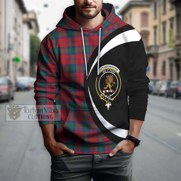 Fotheringham (Fotheringhame) Tartan Hoodie with Family Crest Circle Style