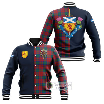 Fotheringham (Fotheringhame) Tartan Baseball Jacket Alba with Scottish Lion Royal Arm Half Style