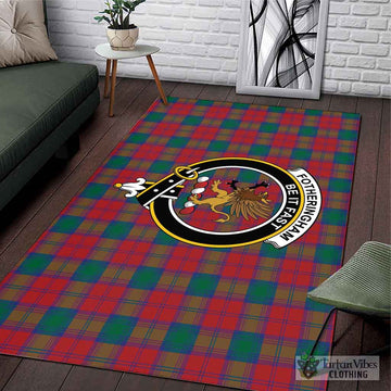 Fotheringham (Fotheringhame) Tartan Area Rug with Family Crest