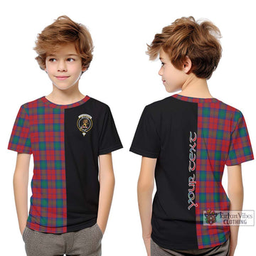 Fotheringham (Fotheringhame) Tartan Kid T-Shirt with Family Crest and Half Of Me Style