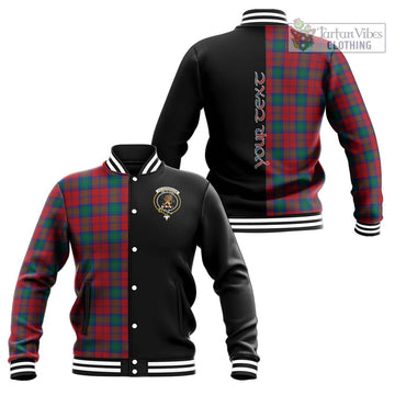 Fotheringham (Fotheringhame) Tartan Baseball Jacket with Family Crest and Half Of Me Style