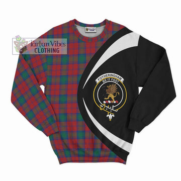 Fotheringham (Fotheringhame) Tartan Sweatshirt with Family Crest Circle Style