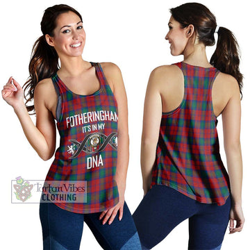 Fotheringham (Fotheringhame) Tartan Women's Racerback Tanks with Family Crest DNA In Me Style