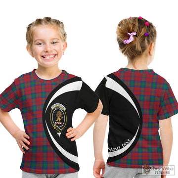 Fotheringham (Fotheringhame) Tartan Kid T-Shirt with Family Crest Circle Style