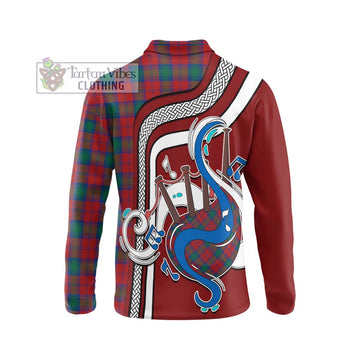 Fotheringham (Fotheringhame) Tartan Long Sleeve Polo Shirt with Epic Bagpipe Style