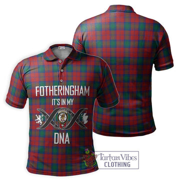 Fotheringham (Fotheringhame) Tartan Polo Shirt with Family Crest DNA In Me Style