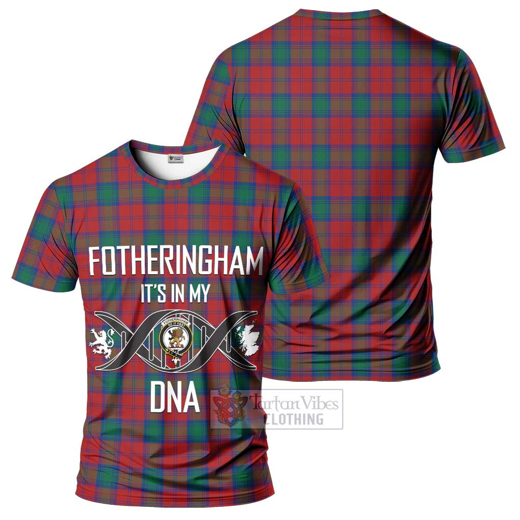 Fotheringham (Fotheringhame) Tartan T-Shirt with Family Crest DNA In Me Style - Tartan Vibes Clothing