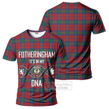 Fotheringham (Fotheringhame) Tartan T-Shirt with Family Crest DNA In Me Style