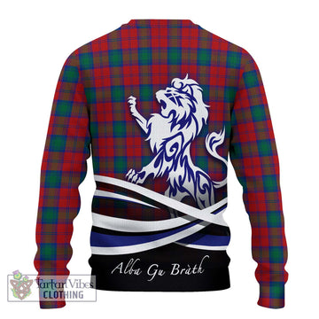 Fotheringham (Fotheringhame) Tartan Ugly Sweater with Alba Gu Brath Regal Lion Emblem