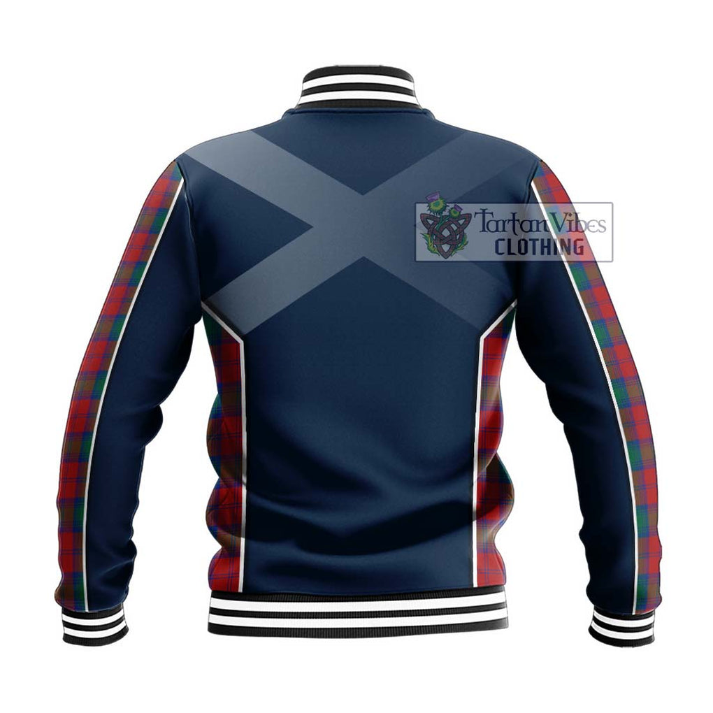 Fotheringham (Fotheringhame) Tartan Baseball Jacket with Family Crest and Lion Rampant Vibes Sport Style - Tartan Vibes Clothing