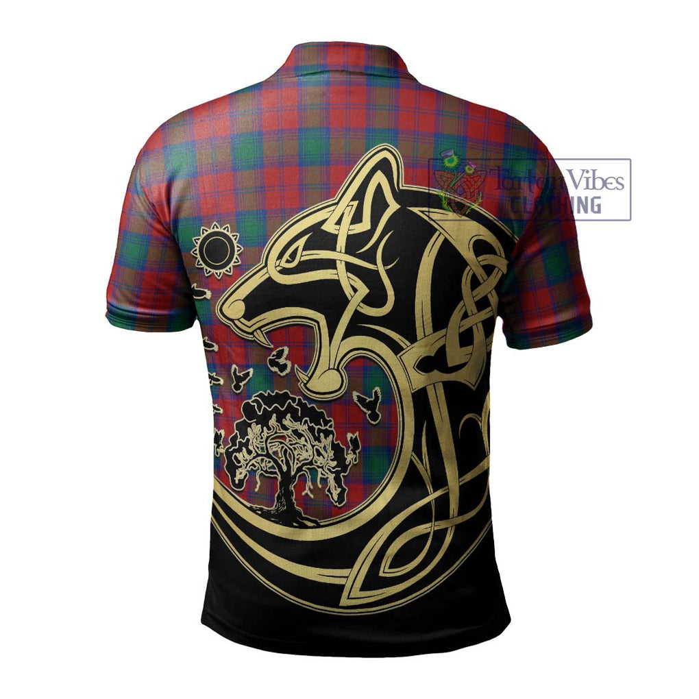 Fotheringham (Fotheringhame) Tartan Polo Shirt with Family Crest Celtic Wolf Style - Tartan Vibes Clothing