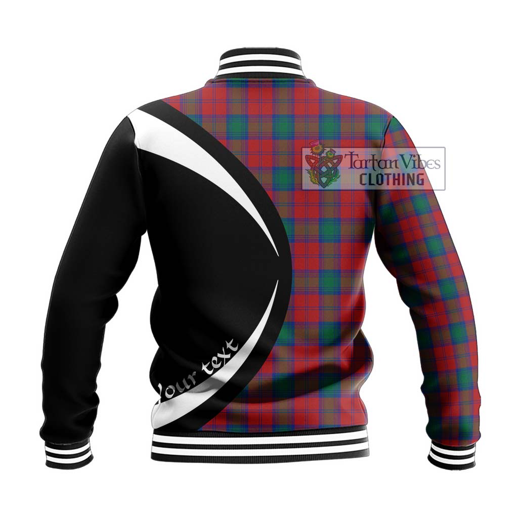 Fotheringham (Fotheringhame) Tartan Baseball Jacket with Family Crest Circle Style - Tartan Vibes Clothing