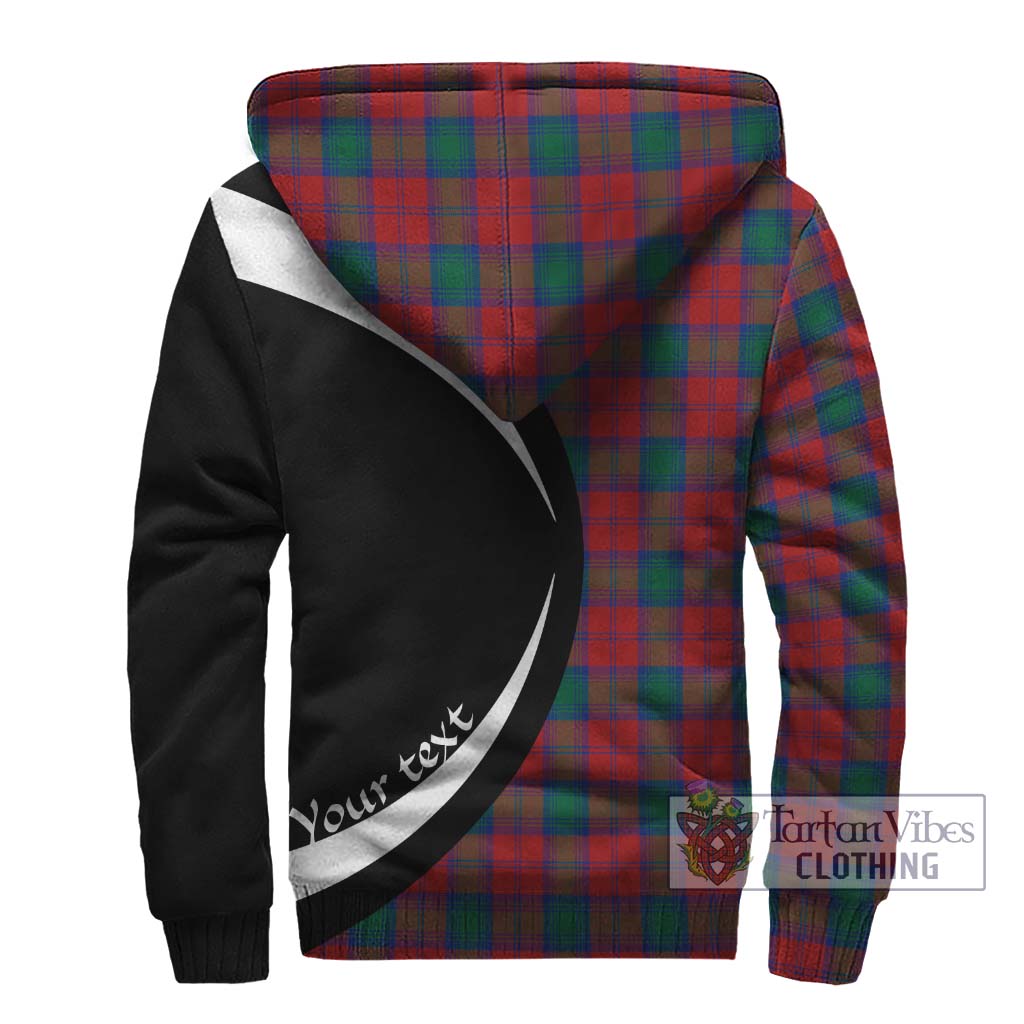 Fotheringham (Fotheringhame) Tartan Sherpa Hoodie with Family Crest Circle Style - Tartan Vibes Clothing