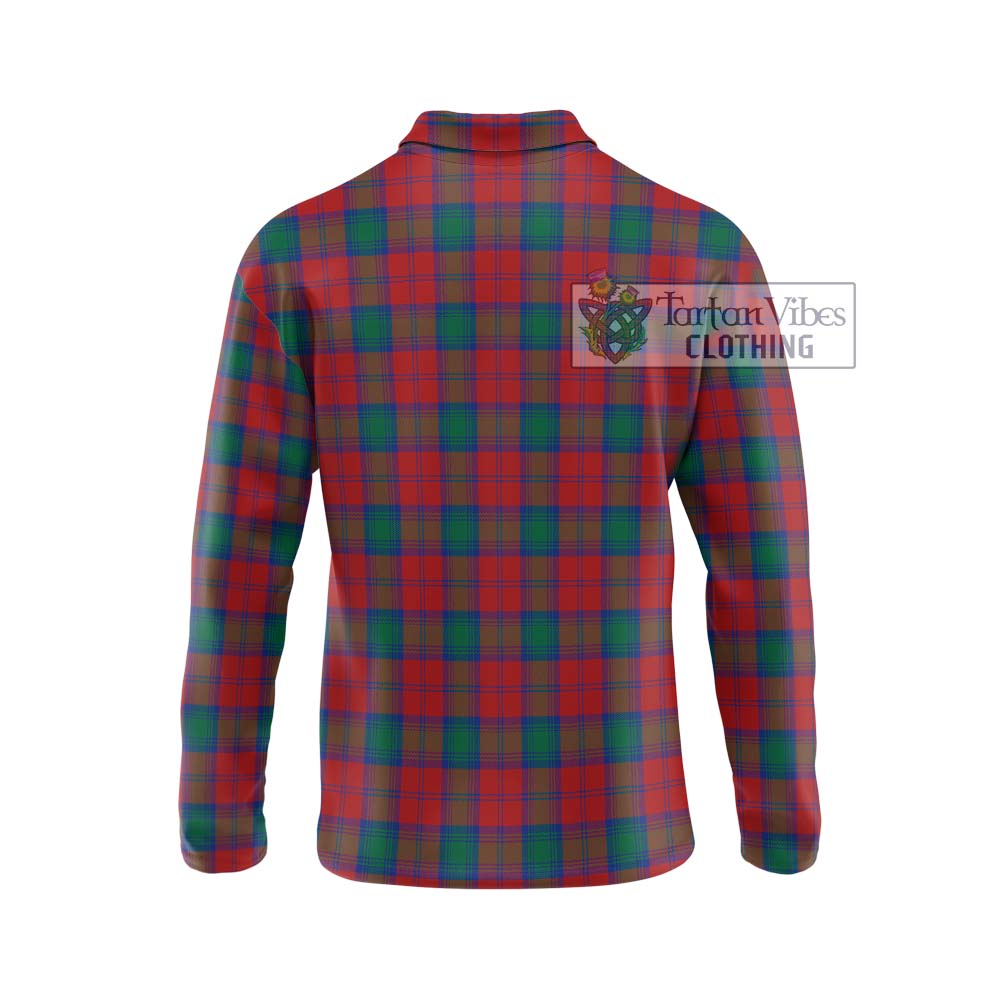 Fotheringham (Fotheringhame) Tartan Long Sleeve Polo Shirt with Family Crest DNA In Me Style - Tartanvibesclothing Shop