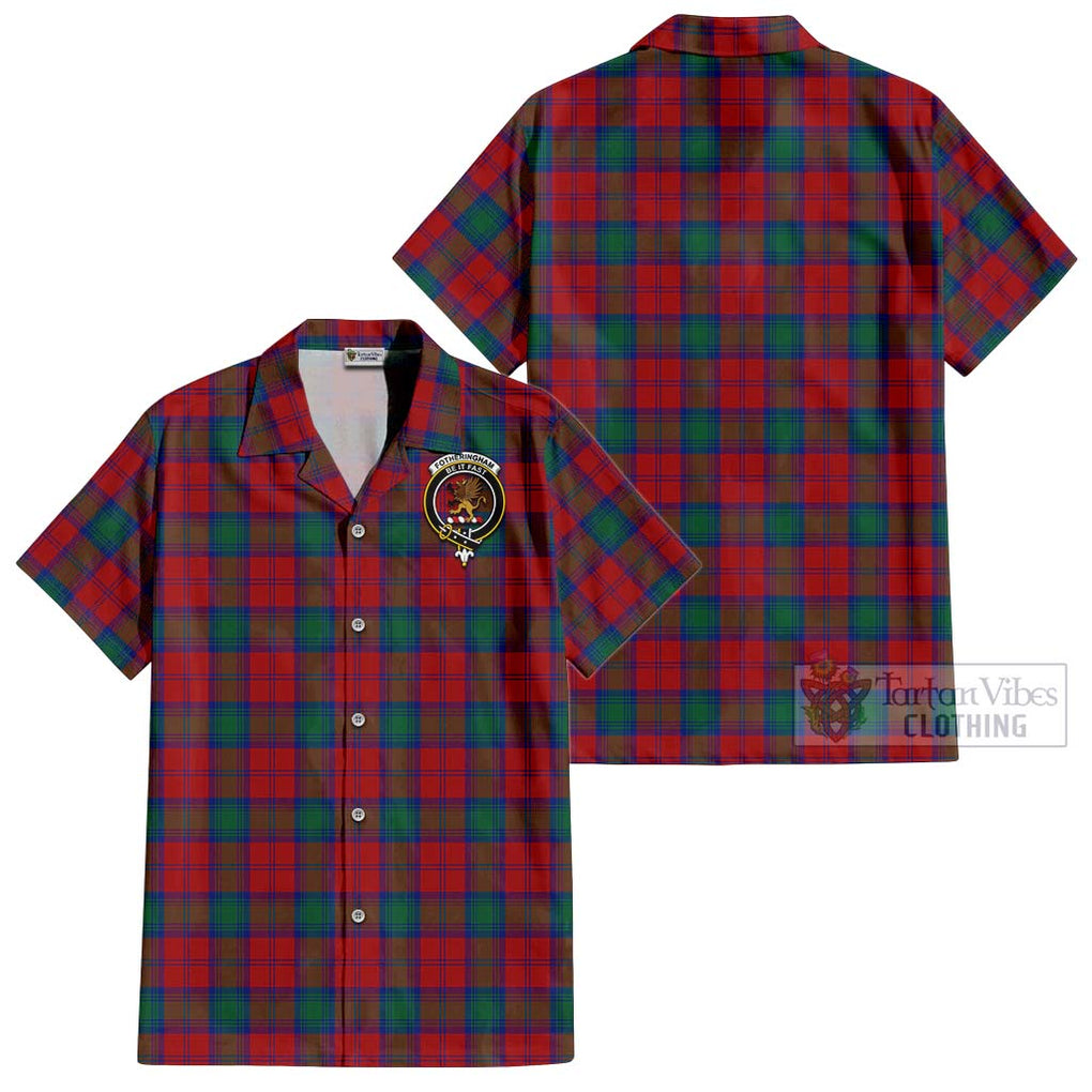 Fotheringham (Fotheringhame) Tartan Cotton Hawaiian Shirt with Family Crest Kid - Tartan Vibes Clothing