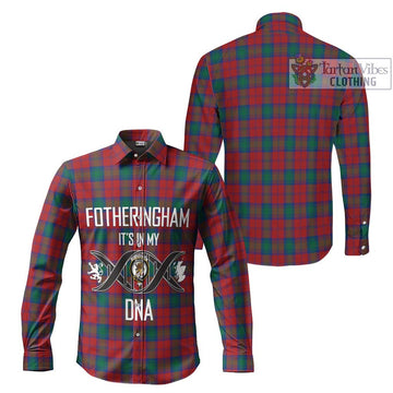 Fotheringham (Fotheringhame) Tartan Long Sleeve Button Shirt with Family Crest DNA In Me Style Men's Shirt - Tartan Vibes Clothing