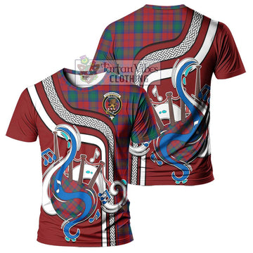 Fotheringham (Fotheringhame) Tartan T-Shirt with Epic Bagpipe Style