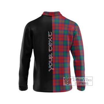 Fotheringham (Fotheringhame) Tartan Long Sleeve Polo Shirt with Family Crest and Half Of Me Style