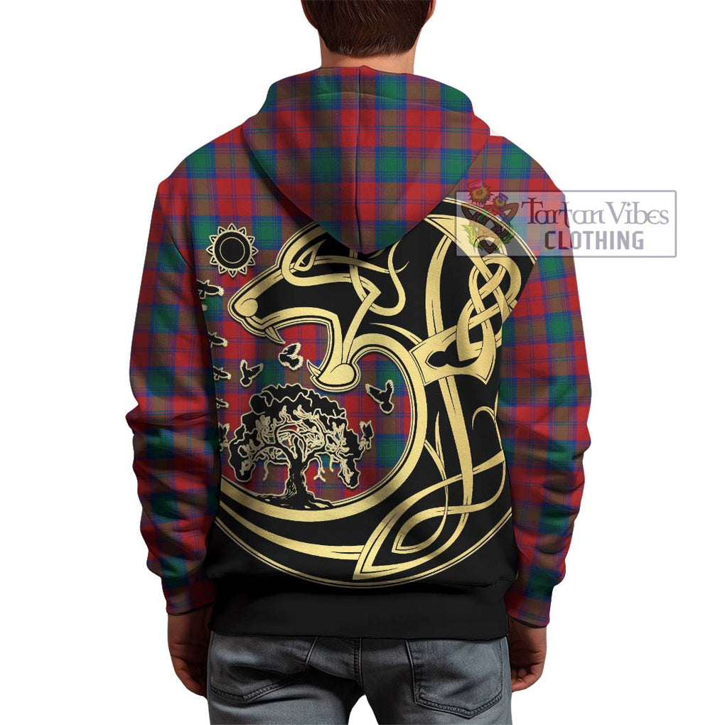 Fotheringham (Fotheringhame) Tartan Hoodie with Family Crest Celtic Wolf Style - Tartan Vibes Clothing