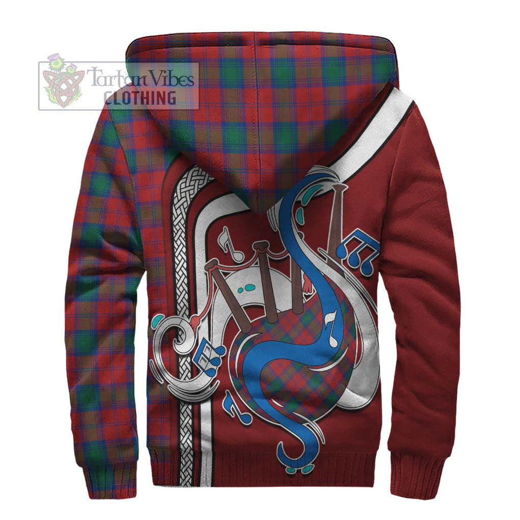 Fotheringham (Fotheringhame) Tartan Sherpa Hoodie with Epic Bagpipe Style - Tartanvibesclothing Shop