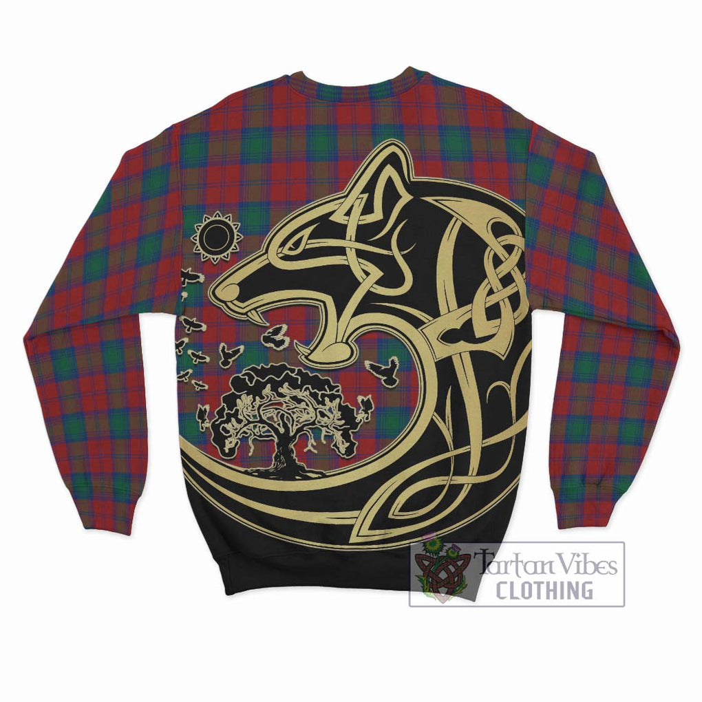 Fotheringham (Fotheringhame) Tartan Sweatshirt with Family Crest Celtic Wolf Style - Tartan Vibes Clothing