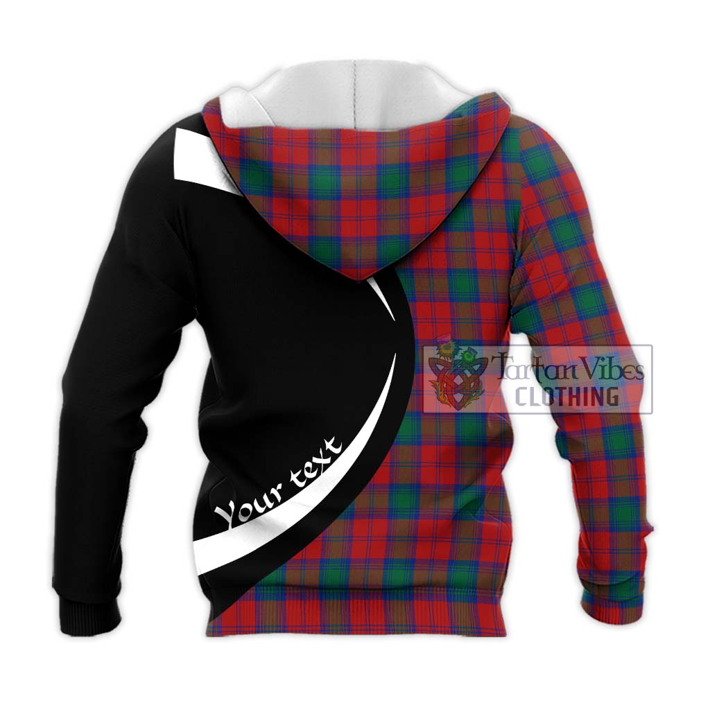 Fotheringham (Fotheringhame) Tartan Knitted Hoodie with Family Crest Circle Style - Tartan Vibes Clothing