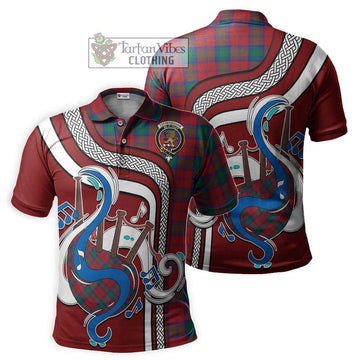 Fotheringham (Fotheringhame) Tartan Polo Shirt with Epic Bagpipe Style