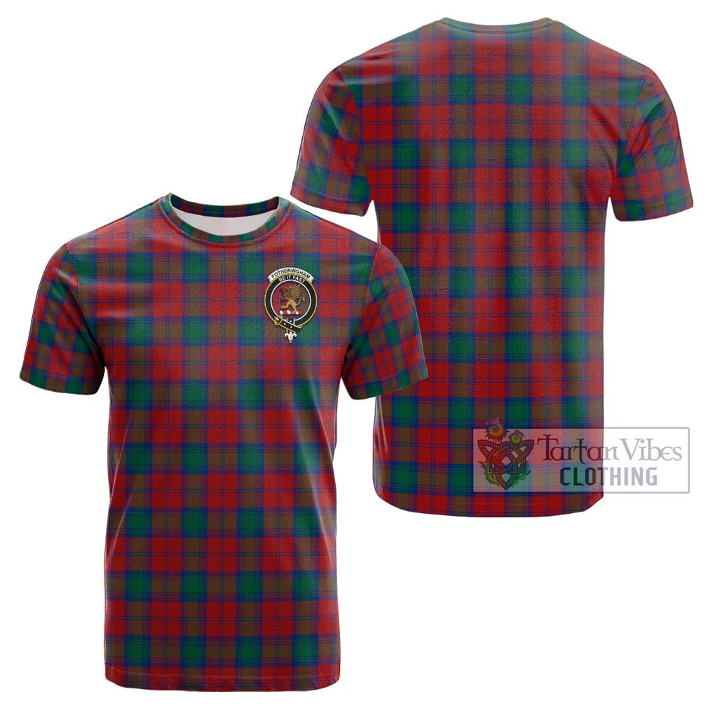 Fotheringham (Fotheringhame) Tartan Cotton T-Shirt with Family Crest Kid's Shirt - Tartanvibesclothing Shop