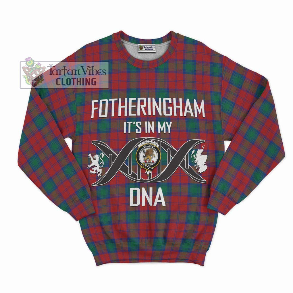 Fotheringham (Fotheringhame) Tartan Sweatshirt with Family Crest DNA In Me Style - Tartanvibesclothing Shop