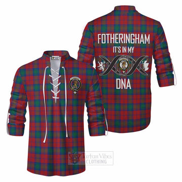 Fotheringham (Fotheringhame) Tartan Ghillie Kilt Shirt with Family Crest DNA In Me Style