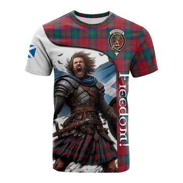 Fotheringham (Fotheringhame) Crest Tartan Cotton T-shirt Inspired by the Freedom of Scottish Warrior