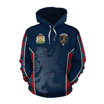 Fotheringham (Fotheringhame) Tartan Cotton Hoodie with Family Crest and Lion Rampant Vibes Sport Style