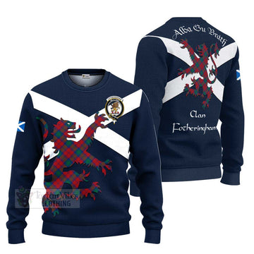 Fotheringham (Fotheringhame) Tartan Lion Rampant Ugly Sweater Proudly Display Your Heritage with Alba Gu Brath and Clan Name