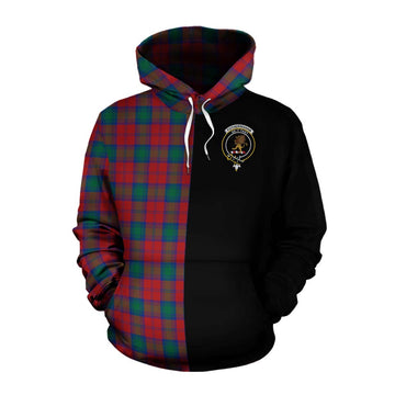 Fotheringham (Fotheringhame) Tartan Cotton Hoodie with Family Crest and Half Of Me Style