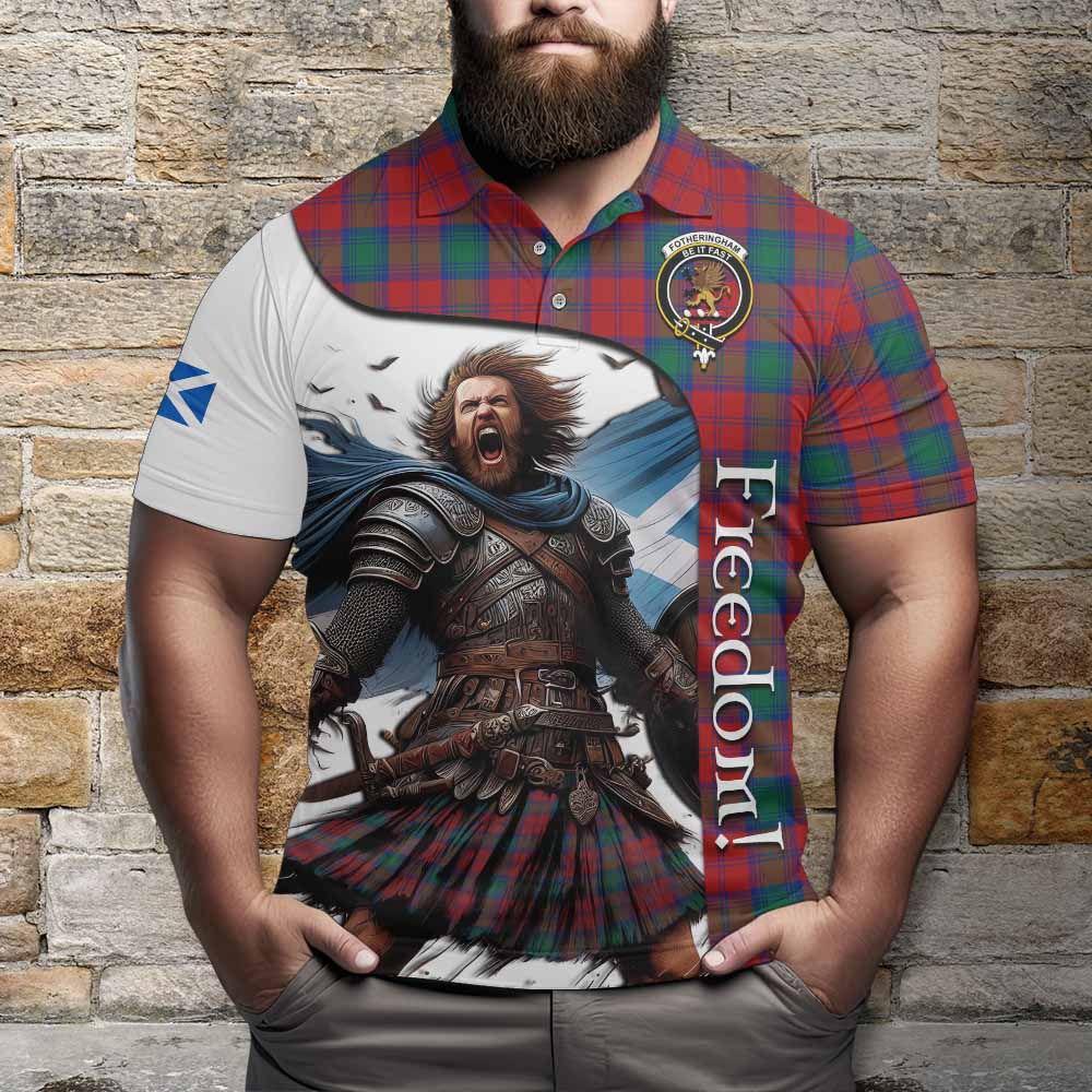 Tartan Vibes Clothing Fotheringham (Fotheringhame) Crest Tartan Polo Shirt Inspired by the Freedom of Scottish Warrior